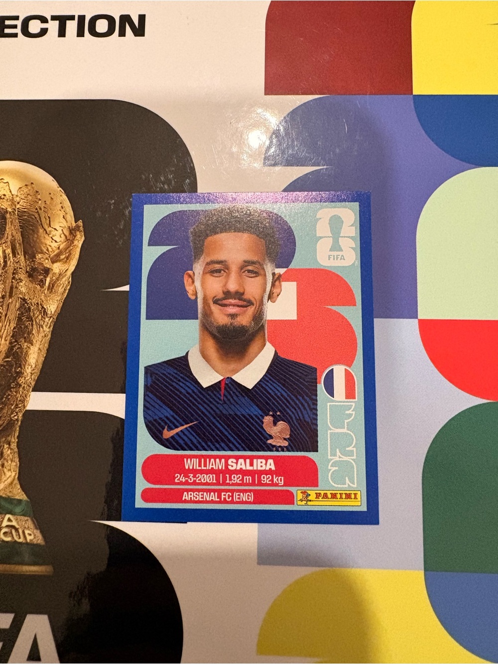 Panini FIFA World Cup 2026 Sticker William Saliba Arsenal FC FRA 4 BlueParallel